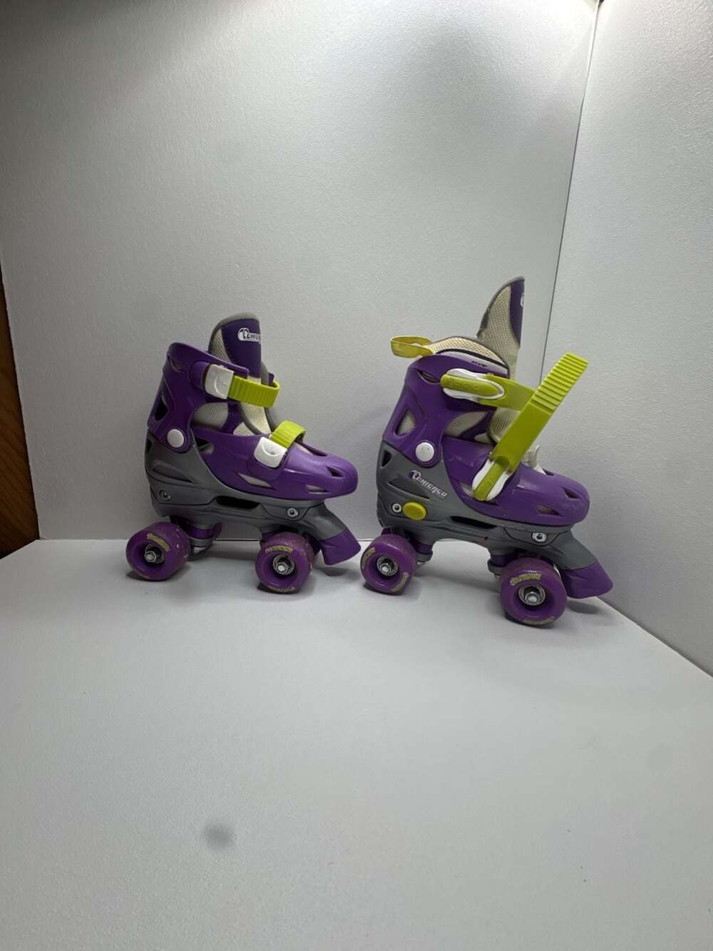 Chicago Girls' Adjustable Quad Roller Skates, Purple/Grey, Size J10-J13